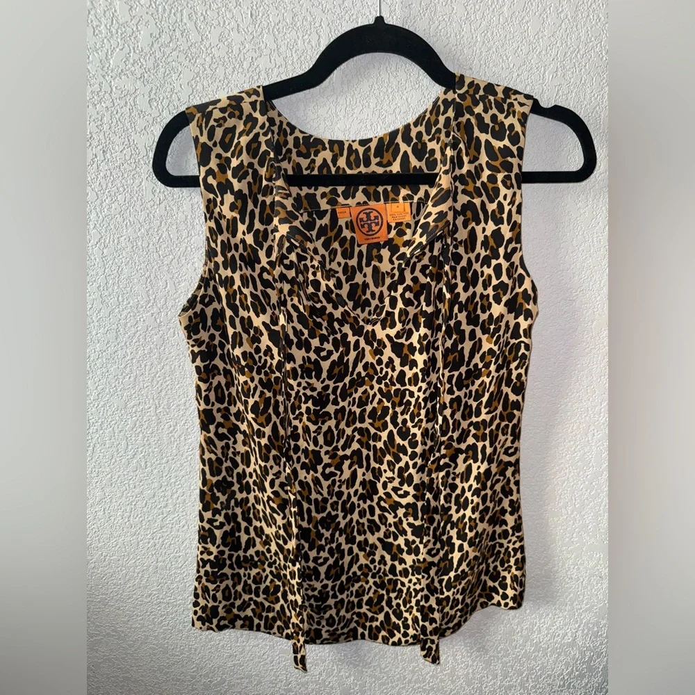 Tory Burch Animal Print Sleeveless‎ Blouse
